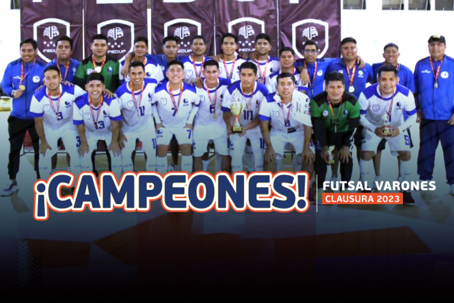 Somos campeones de la Liga Universitaria de Futsal Varones División 1 Región Lima