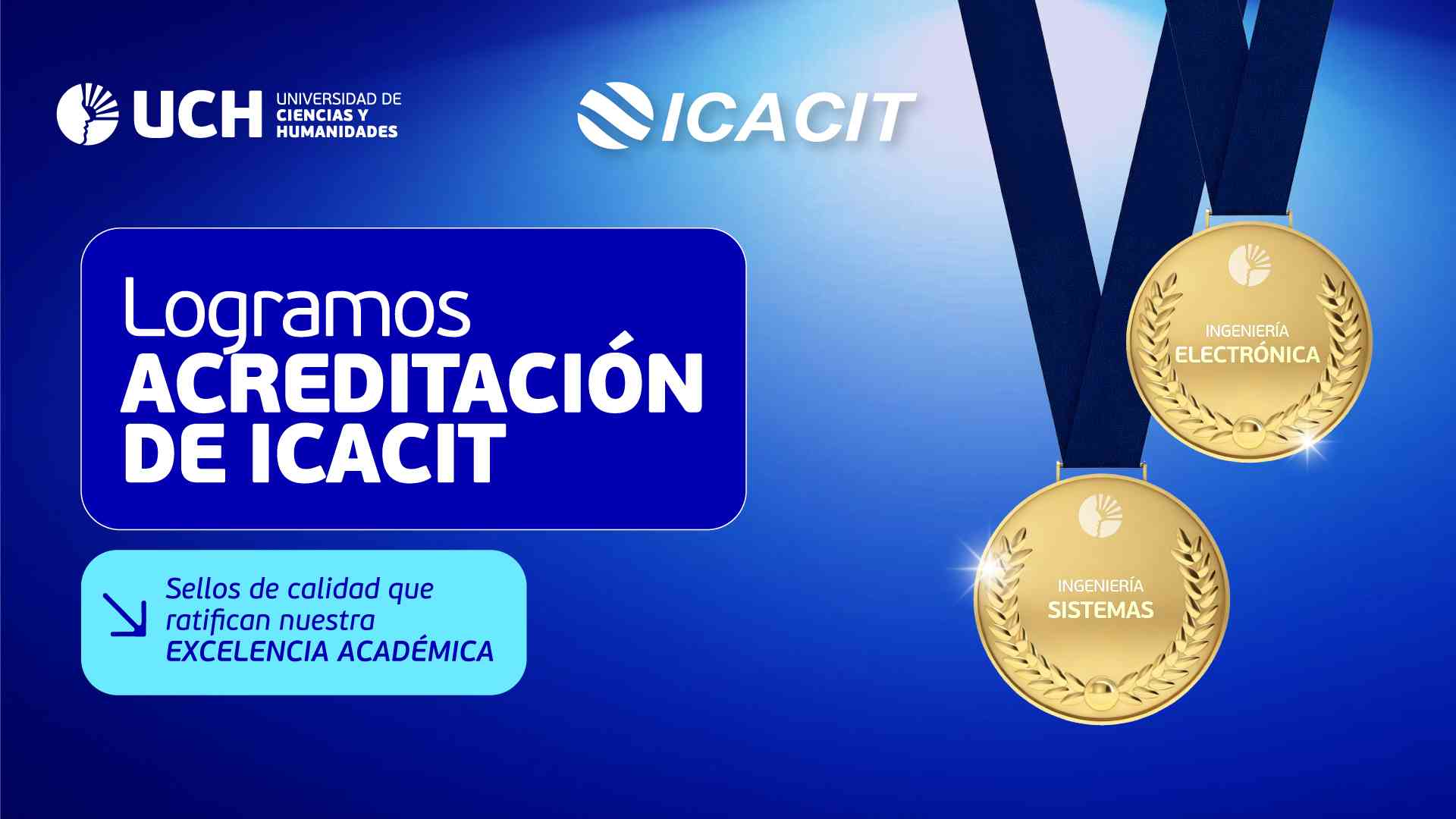 Obtuvimos la acreditación ICACIT para nuestros programas de Ingeniería de Sistemas e Informática e Ingeniería Electrónica con mención en Telecomunicaciones