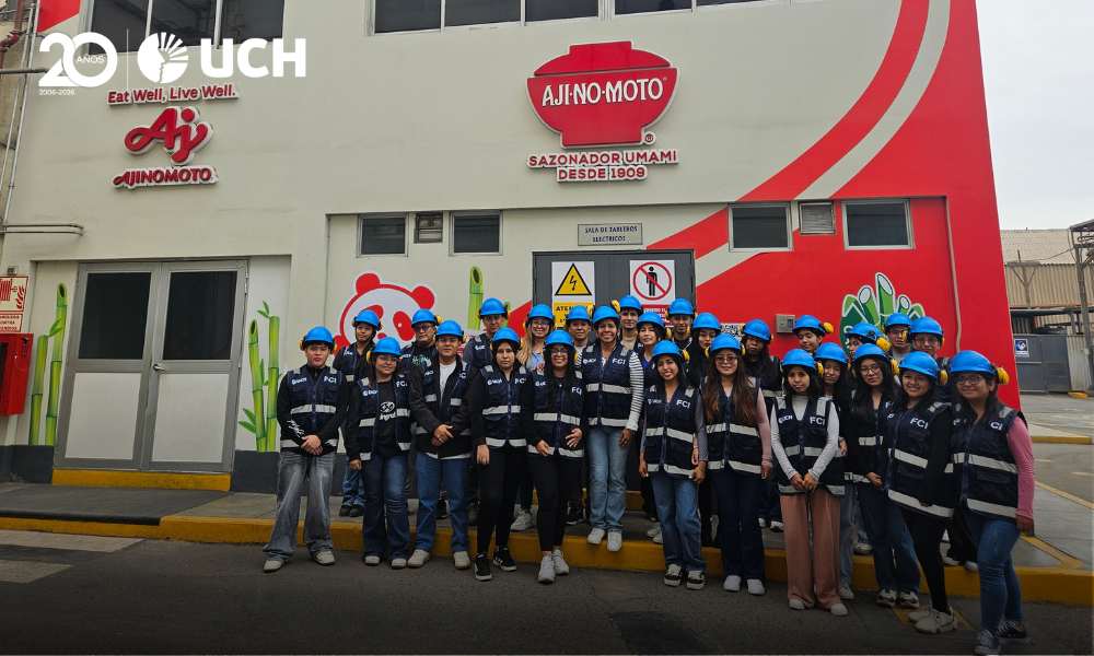 Estudiantes de Ingeniería Industrial UCH fortalecen su formación con visita a la planta de Ajinomoto del Perú