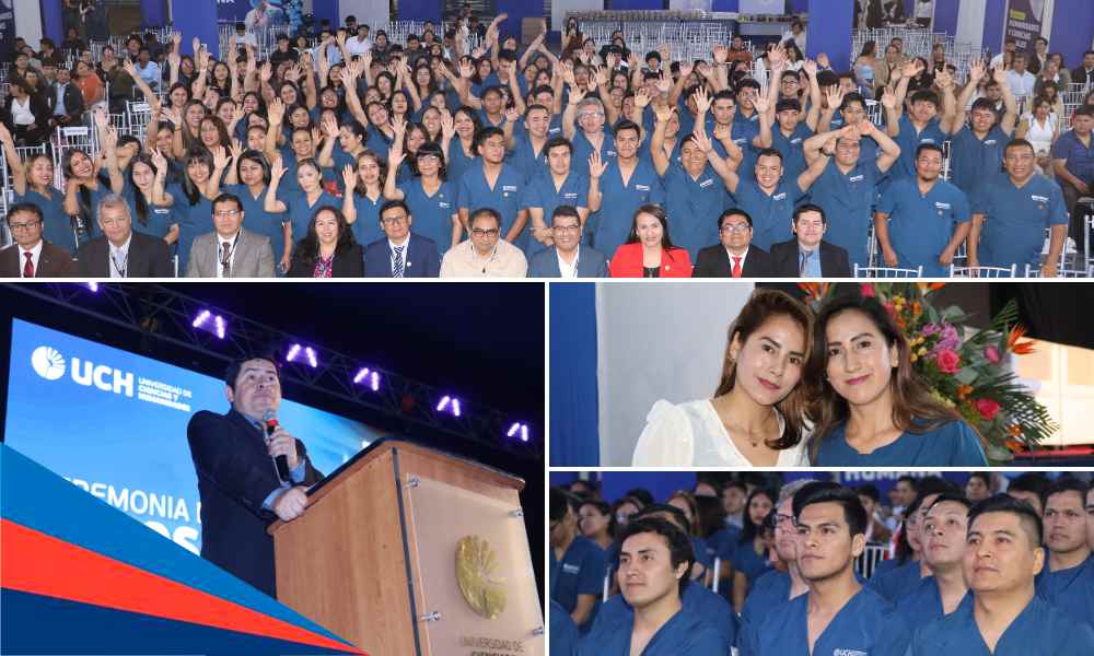 Estudiantes de Farmacia y Bioquímica de la UCH viven emotiva ceremonia de imposición de uniforme