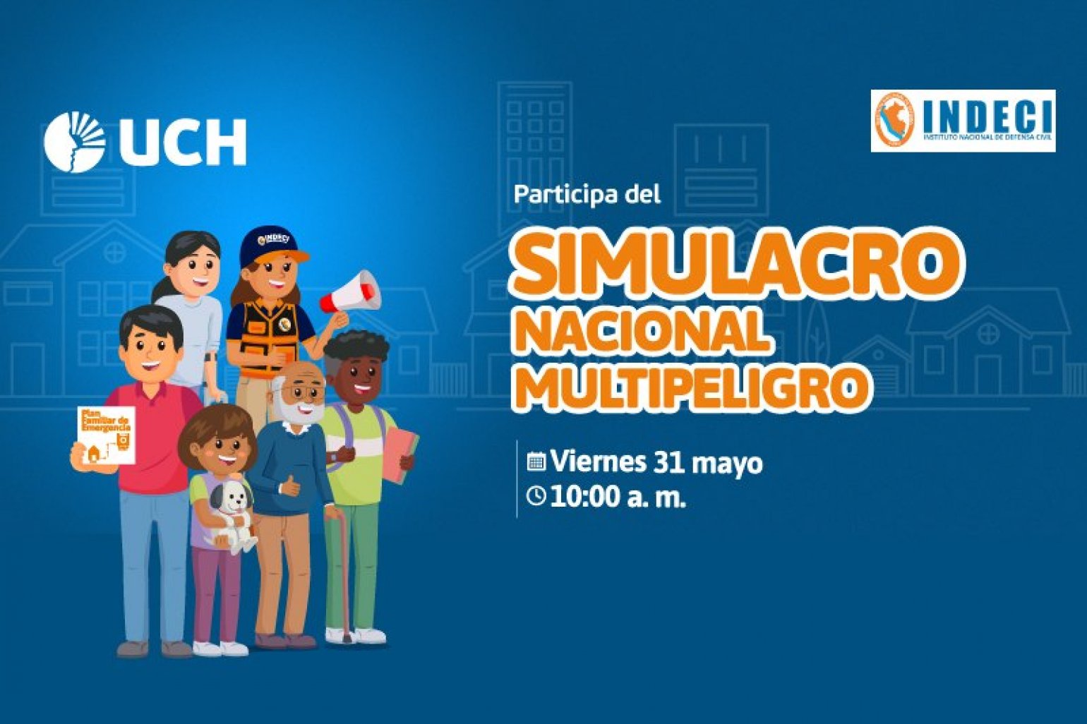 Participa en el primer Simulacro Nacional Multipeligro del 2024