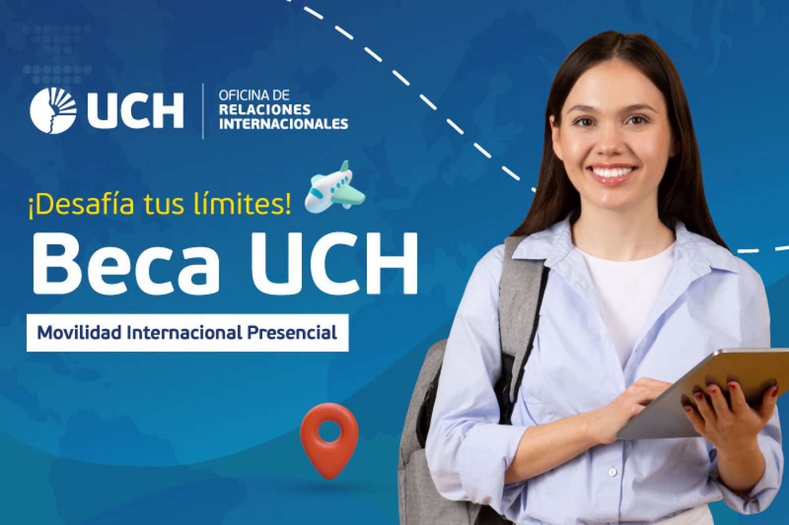 Infórmate sobre la Beca UCH de movilidad presencial internacional