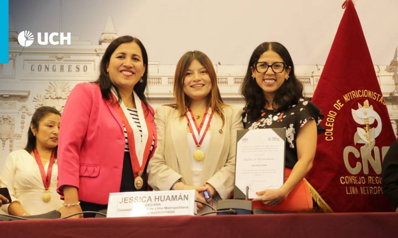Docente de la UCH es reconocida por el Congreso de la República y el Colegio de Nutricionistas