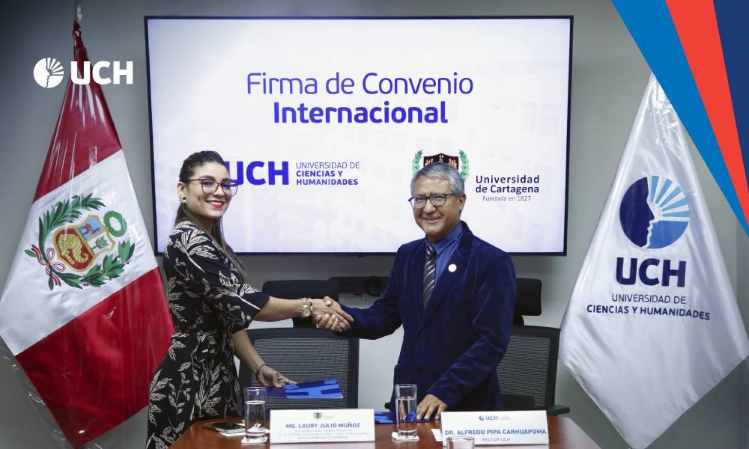 La UCH y la Universidad de Cartagena firman convenio de cooperación académica e investigativa