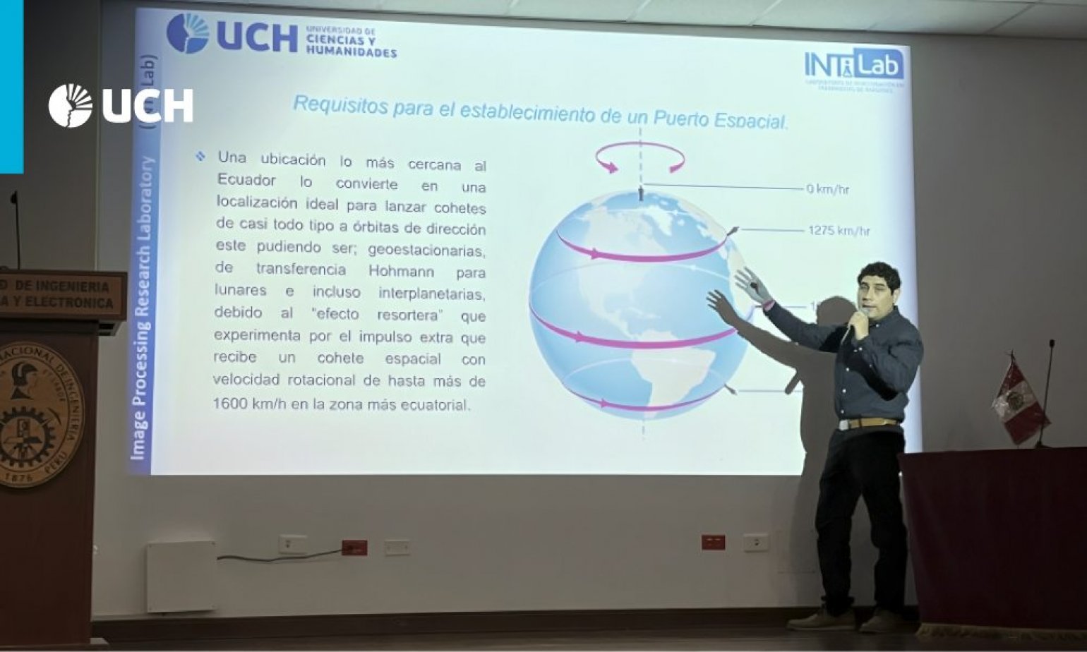 Egresado de la UCH expone sobre puerto aeroespacial en la UNI